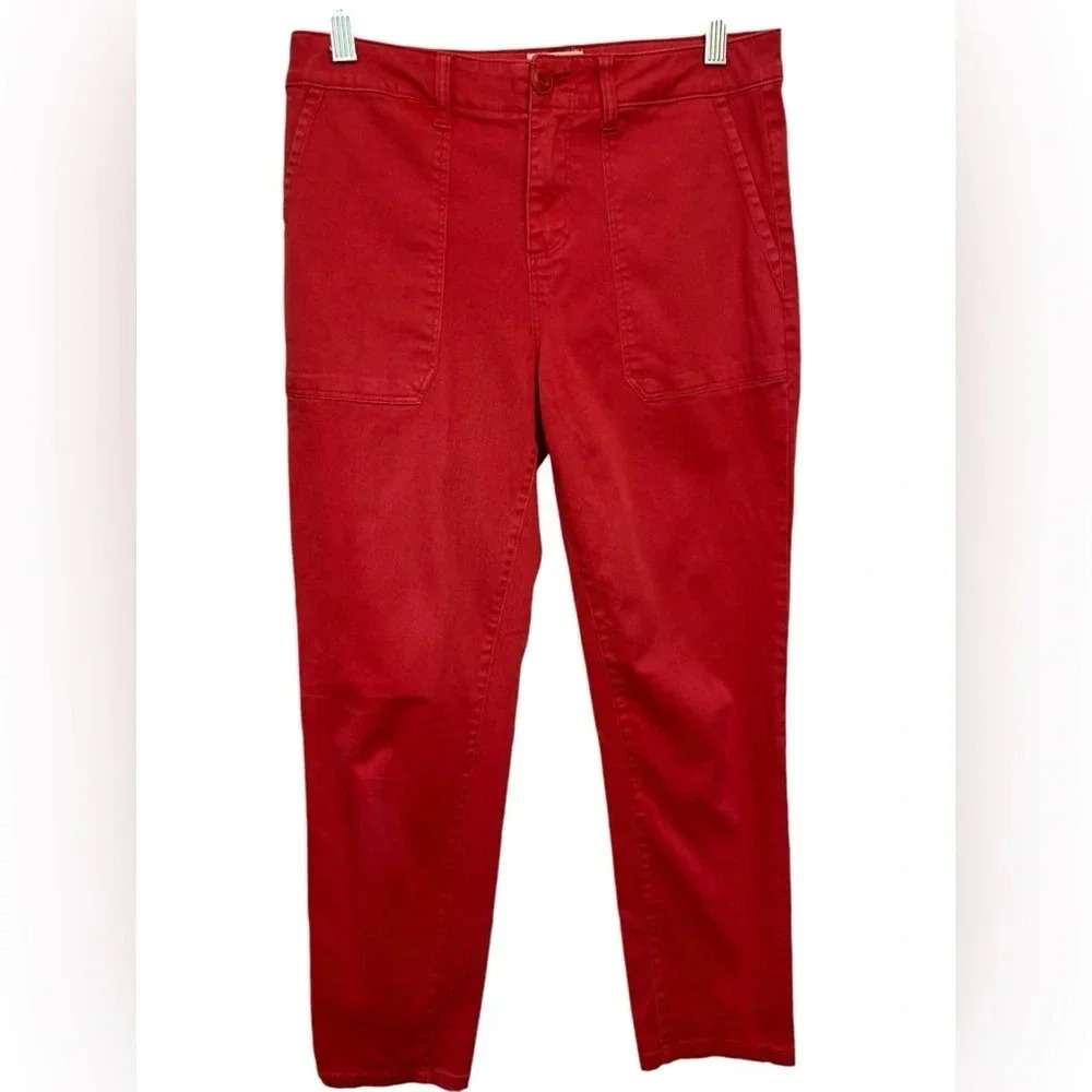Sanctuary Standard Surplus red chino pants with oversized pockets